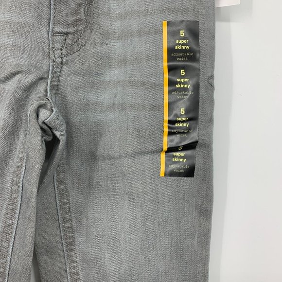 Art Class Jeans Boys Size 5 Gray Super Skinny Distressed Stretch Adjust Waist - Picture 5 of 9